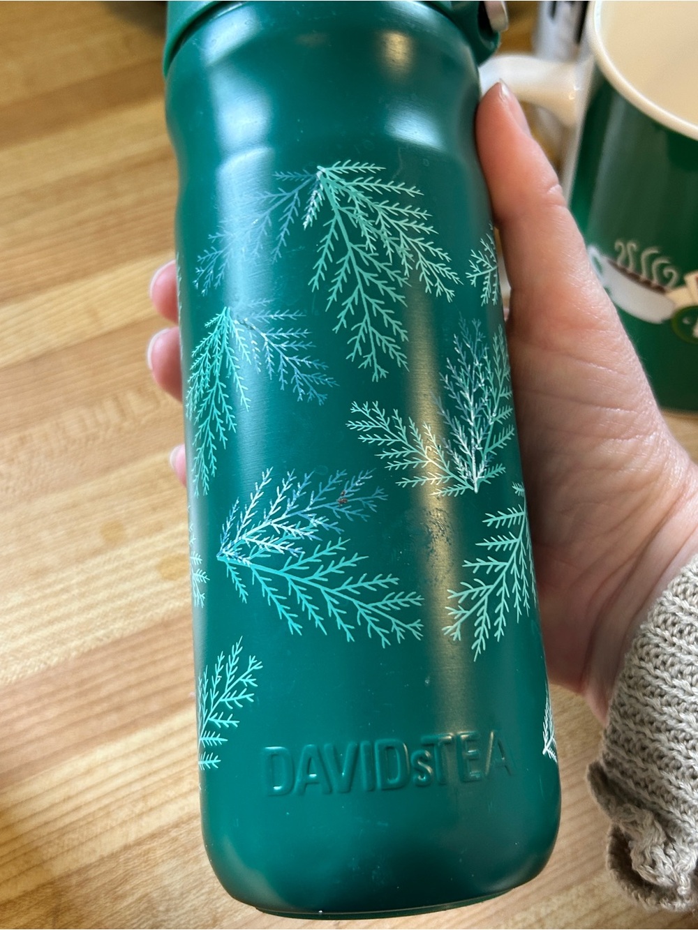 DAVIDsTEA Green Printed Travel Mug